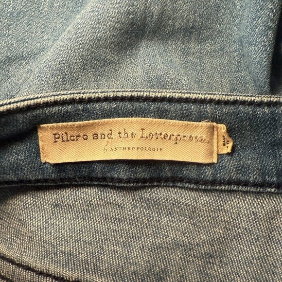 Women's 28 Pilcro Letterpress High-Rise Skinny Bootcut Jeans Anthropologie - Picture 8 of 11